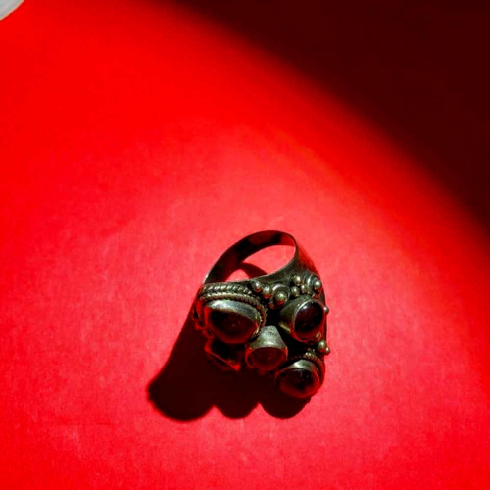 Vintage Victorian 925 Sim Ruby Ring - image 6